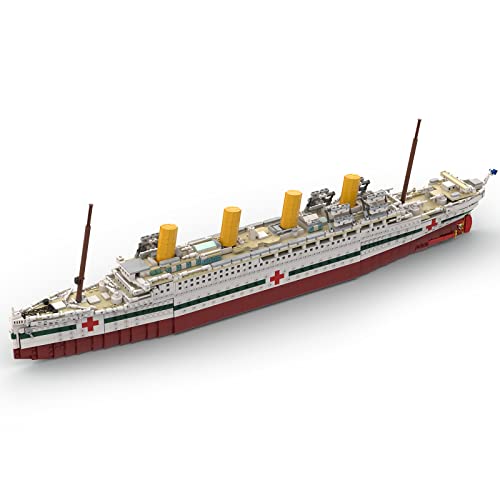 FAROX Technik Schiff Bausteine Modell, 1/325 Britannic Groß Schiff Modell Bauset, MOC-95563 Kreuzfahrtschiff Konstruktionsspielzeug - 3445 Teile von FAROX