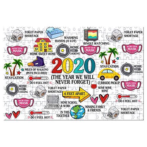 Erwachsenen-Puzzles 2020 Puzzle 2020 Jahr der Quarantäne Puzzles 1000 Teile für Erwachsene Kinder, das Jahr, das wir nie vergessen werden, Home Indoor Jigsaws Große Puzzles Spiele für Familie Freunde von FARUTA