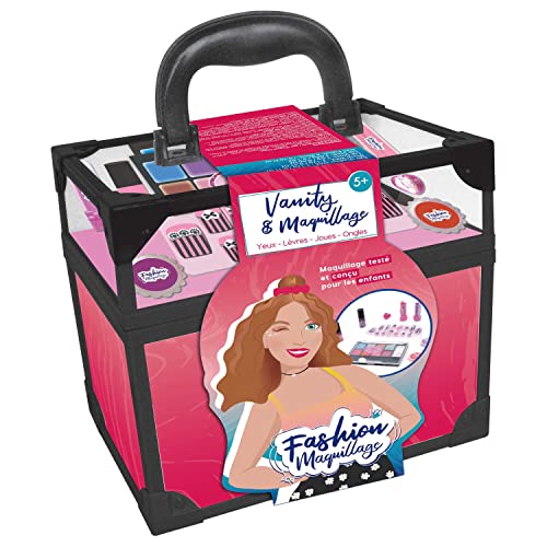 FASHION MAQUILLAGE - Beauty Case - Make-up - 258009 - Pink - Plastic - Children's Game - Nails - Beauty - Sensitive Skin - Tested by a French Laboratory - from 5 years old von FASHION MAQUILLAGE