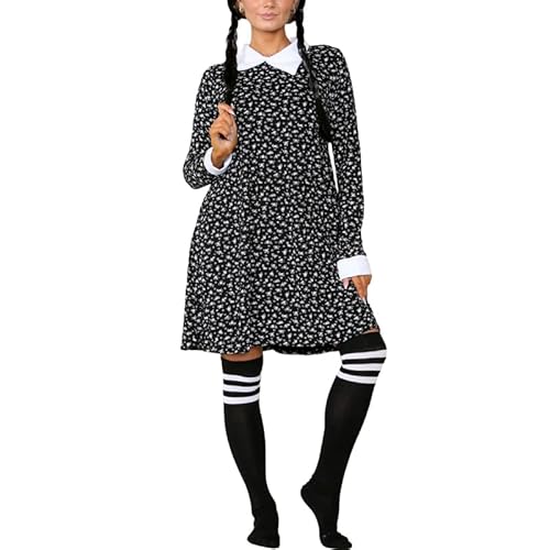 Damen-Kostüm für Erwachsene, Gothic, Schulmädchen, Swingkleid, Halloween, Kostüm, gruselig, Cosplay, Partykleidung Damen-Kostüm für Erwachsene, Gothic, Schulmädchen, Swingkleid, Halloween, Kostüm, gruselig, Cosplay, Partykleidung von FASHIONISM