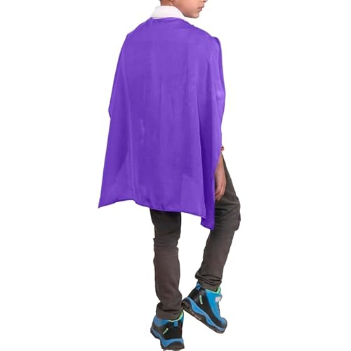 Deluxe-Umhang für Kinder, Satin-Umhang, Superhelden-Verkleidung, Umhang für Jungen und Mädchen, Kostüm, Halloween-Rollenspiel-Zubehör Deluxe-Umhang für Kinder, Satin-Umhang, Superhelden-Verkleidung, Umhang für Jungen und Mädchen, Kostüm, Halloween-Rollenspiel-Zubehör von FASHIONISM