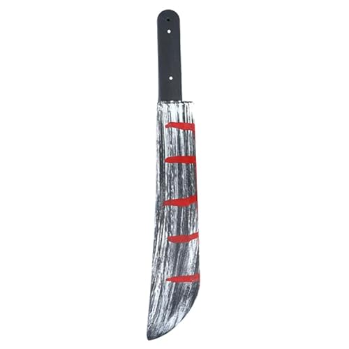 Fake Blooded Machete Waffe Prop Gruselige Horror Kunststoff Messer Zubehör für Halloween Kostüme Cosplay Fasching Party Fake Blooded Machete Waffe Prop Gruselige Horror Kunststoff Messer Zubehör für Halloween Kostüme Cosplay Fasching Party von FASHIONISM