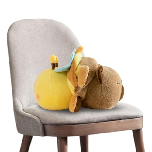 FASSME Capybara Stofftier, Capybara Plüschtier - Reversible Capybara-Plüschtiere - Wurfkissen-Plüschpuppen, realistische -Kuscheltiere für Sofa- und Couchdekor von FASSME