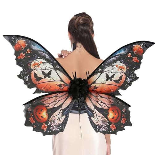 FASSME Feenflügel für Mädchen,Feenflügel für Mädchen | Kostüm Schmetterling,Cosplay-Feenflügel für Mädchen, Halloween-Schmetterlingskostüme, Verkleidungs-Cosplay-Flügel von FASSME