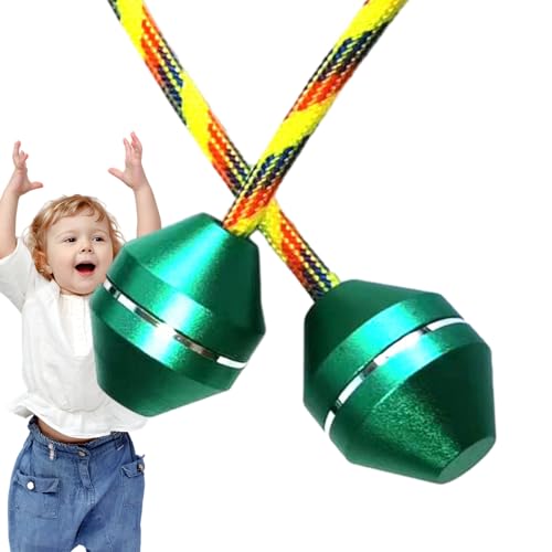 FASSME Finger-Entspannungsspielzeug, Finger-Spinner-Würfel,Tragbares Finger-Spinner-Yo-Yo-Spielzeug - Multifunktionales Cooles Finger-Spin-Bump-Fähigkeitsspielzeug mit 2 Perlen aus Aluminiumlegierung von FASSME