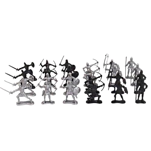 FASSME Römischer Soldat Actionfigur, Kleine Actionfigur, Desktop-Figuren-Bastelarbeiten, Mittelalterliches Figurenmodell Für Heimdekorationen, Dekoratives Spielzeugmodell von FASSME