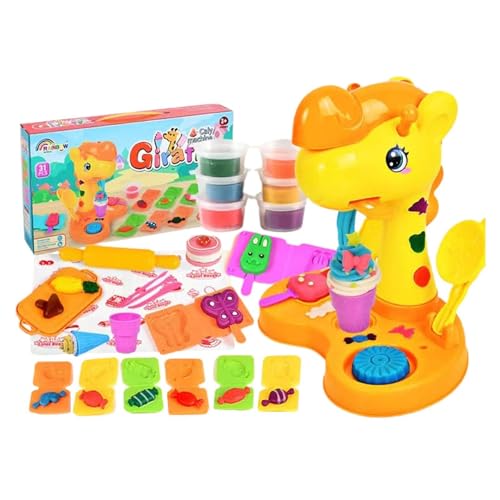 Knetmasse-Set - Spielen Sie Clay & Dough Sets,Nudelmaschine Eiscreme Party Play Food Set für Kinder Kinder Pretend Play Dough Toys von FASSME