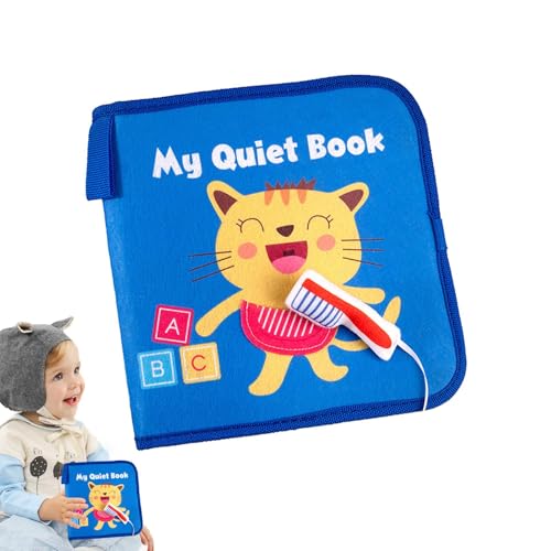 Knisterbuch für Babys, Stoffbücher für Babys - Babybücher aus weichem Stoff, Aktivitätsbuch für Babys,Beißspielzeug, sensorische Bücher für Babys für draußen, auf Reisen, täglich, für Mädchen und im A von FASSME