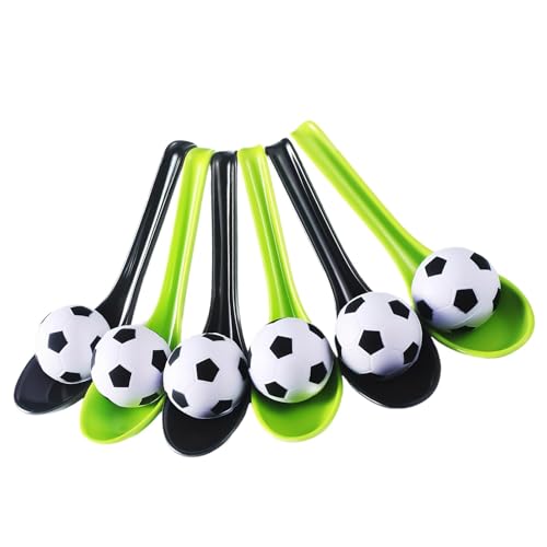 Spoon Relay Race Toy Set, 6 Pack -Fußball -Party -Spiele Löffel Staffel Race Toy Set, Lustiges Löffel Staffel Race -Spiel Für Kinder, Schulunterhaltungsspielzeug, Bildungshilfe Für Heimgärten von FASSME