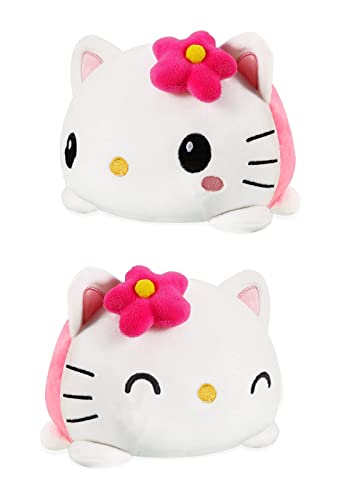 FASTEXX Hello Kitty Plüschtier Reversible Kitty Plushies Octopus Plüschtiere Teddy Reversible Plüsch Super Soft Toys für Mädchen Drücken Sie Ihre Stimmung mit unserem doppelseitigen Flip Mood Kitty von FASTEXX