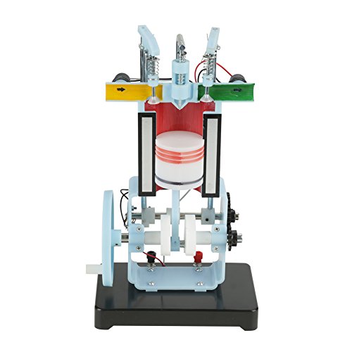 Dieselmotor-Modell, 4-Takt-Handkurbel-Modell, Motorbausatz, Wissenschaftliches Physikmodell für Physik-Mechanik-Experimente, Lehrinstrument, 4-Takt von FAUOSWUK