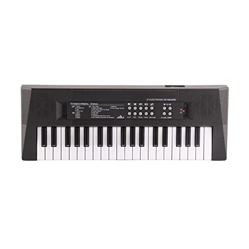 Keyboard-Klavier, Tragbares Musik-Keyboard Mit 37 Tasten Mit Mikrofon und USB-Netzkabel Tragbares Keyboard-Klavier für Musikliebhaber und Anfänger 120 X 100 X 40 Mm Große von FAUOSWUK