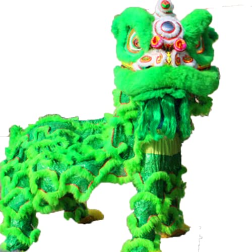 FBHDKJNFG Chinesischer Löwentanz Kostüm Lion Dance Mascot Costume Southern Lion Chinese Folk Art Two Adults Cosplay Dress von FBHDKJNFG