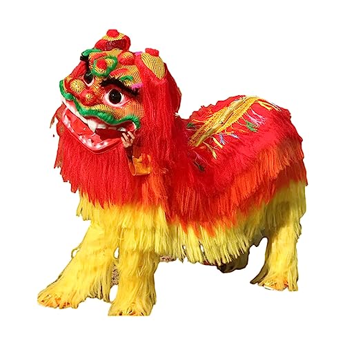 FBHDKJNFG Chinesischer Löwentanz Kostüm Traditional Chinese Lion Dance Wool Lion Chinese New Year Lion Dance Costume Dragon and Lion Dance Props and Costumes von FBHDKJNFG