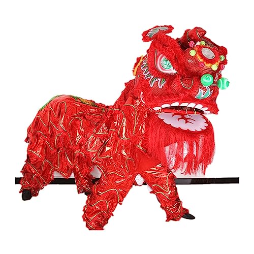 FBHDKJNFG Chinesischer Löwentanz Kostüm Wool Dragon Dance Chineses Lion Dance Costume Traditional School Party Role Play Costume Adult Lion Dance Costume von FBHDKJNFG