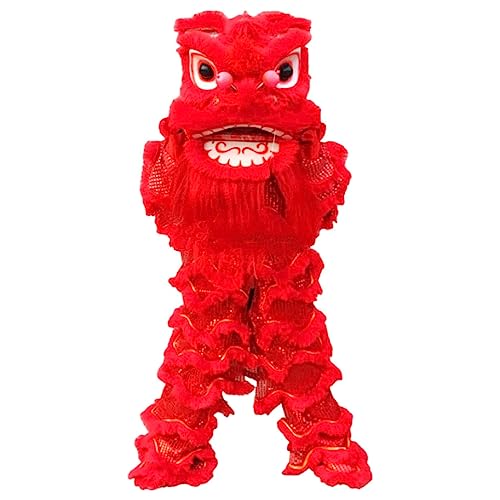 FBHDKJNFG Chinesischer Löwentanz Kostüm Wool Lion Chinese New Year Lion Chinese Lion Dance Wool Mascot Costume Chinese New Year Lion Dance Head Outdoor Sports von FBHDKJNFG