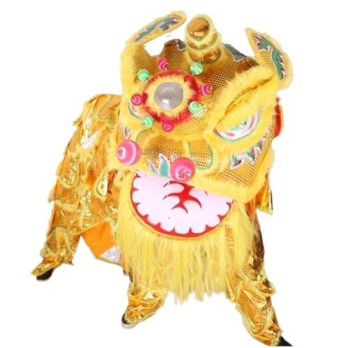 FBHDKJNFG Chinesischer Löwentanz Kostüm Wool Lion Dance Head Unique Stylish Silk Dragon Dance Chinese Traditional Festival Dragon Dance Outdoor Activities Lion Dance von FBHDKJNFG