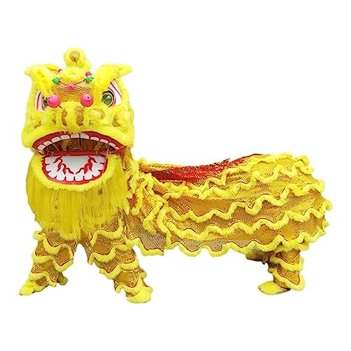 FBHDKJNFG Chinesischer Löwentanz Kostüm Wool Lion Dance Lion Dance Head Traditional Mascot Lion Dance Head Spring Festival Yarn Lion Dance Outdoor Party Lion Dance von FBHDKJNFG