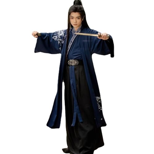 FBHDKJNFG Hanfu-Kleid im Ritter-Stil, chinesisches Hanfu-Kleid mit Stickerei für Herren, Hanfu aus der Song-Dynastie, Größe L (Bronze,Small) von FBHDKJNFG