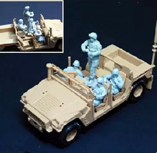 1/35 US Car Driver Soldier Resin Model Kit Unbemalt und unmontiert Soldier Resin Model Kit (4 Personen, ohne Auto) // X8W8S1 von FCBEL