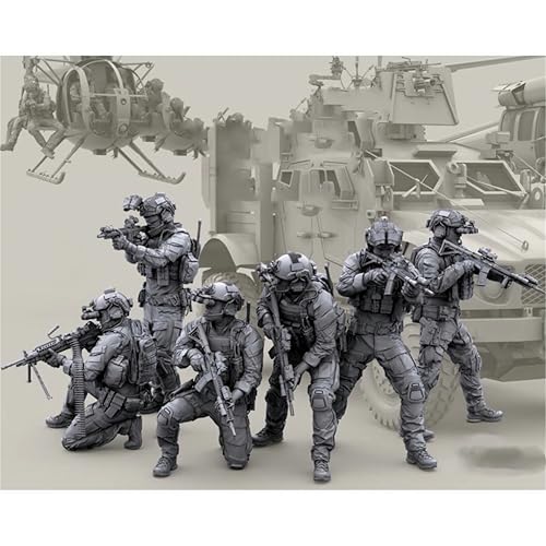 1/35 US Commando Soldier Resin Model Kit Unbemaltes und unmontiertes Soldier Resin Model Kit (6 Personen) //C9H5d4Z von FCBEL