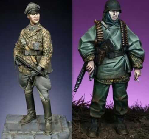 1/35 WWII Deutscher Soldat Resin Modellbausatz Unbemalter und unmontierter Soldat Resin Modellbausatz (2 Figuren) // X9J7D18 von FCBEL