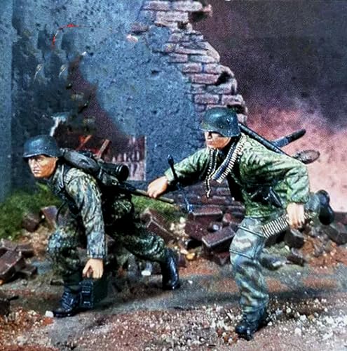 1/35 WWII Deutscher Soldat Resin Modellbausatz Unbemalter und unmontierter Soldat Resin Modellbausatz (2 Figuren) // X9J7D24 von FCBEL