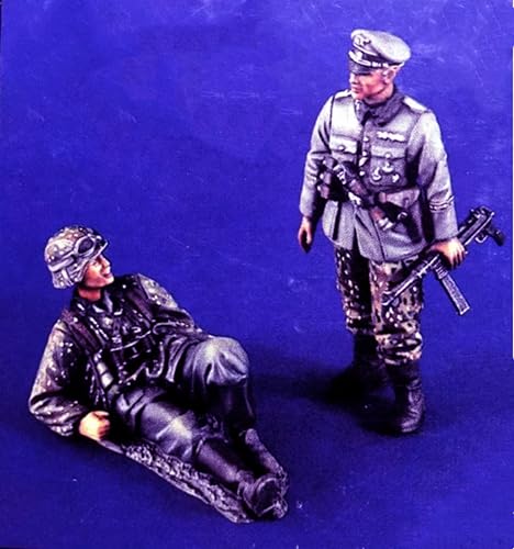 1/35 WWII Deutscher Soldat Resin Modellbausatz Unbemalter und unmontierter Soldat Resin Modellbausatz (2 Figuren) // X9J7D5 von FCBEL