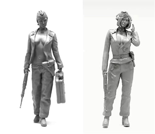 1/35 WWII Female Soldier Resin Figur Modellbausatz unbemalt und unmontiert Resin Modellteile (2 Personen) // jx7o-6 von FCBEL