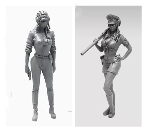 1/35 WWII Female Soldier Resin Figur Modellbausatz unbemalt und unmontiert Resin Modellteile (2 Personen) // jx7o-8 von FCBEL