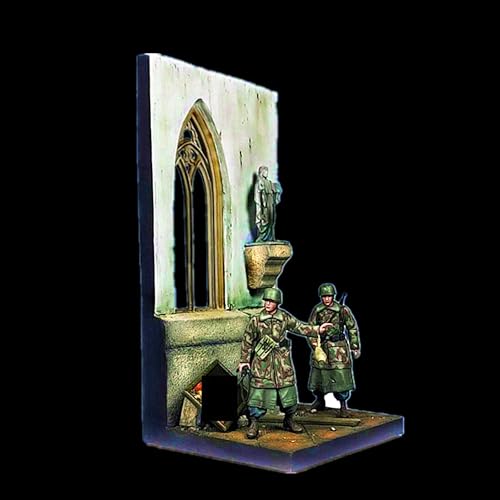 1/35 WWII German Soldier Resin Model Unbemalt und unmontiert Miniatur Resin Soldier Model Kit (2-Personen)//IV8A-5 von FCBEL