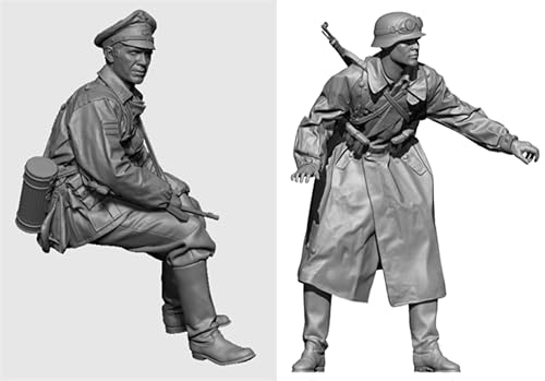 1/35 WWII Soldat Resin Modellbausatz Unbemalt und unmontiert Soldat Resin Modellbausatz (2-Personen //C9H7d4Z) von FCBEL