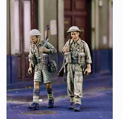 1/35 WWII Soldier Resin Model Kit Unbemalter und unmontierter Soldier Resin Model Kit (2 Figuren) // X5J6D2 von FCBEL