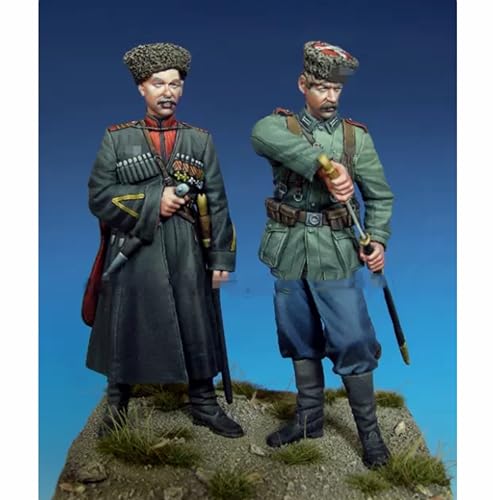 1/35 WWII Soldier Resin Model Kit Unbemalter und unmontierter Soldier Resin Model Kit (2 Figuren, Keine Kulissen) // X9W5S1 von FCBEL