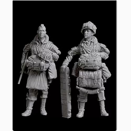 1/35 WWII Soldier Resin Model Kit Unbemalter und unmontierter Soldier Resin Model Kit (2 Figuren, Keine Kulissen) // X9W5S13 von FCBEL