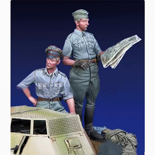 1/35 WWII Tank Soldier Resin Model Kit Unbemalt und unmontiert Soldier Resin Model Kit (2 Figuren, Keine Panzer) // X9W7S20 von FCBEL