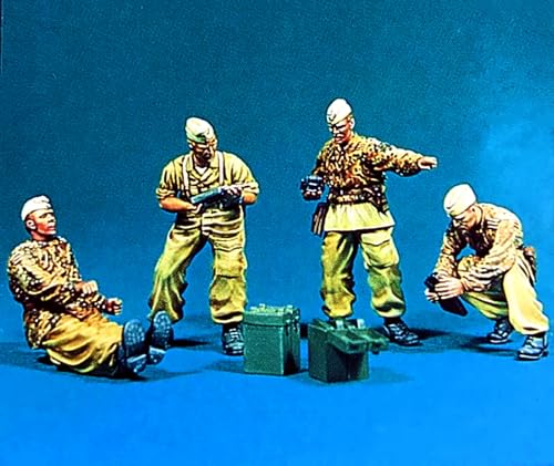 1/35 WWII Tank Soldier Resin Model Kit Unbemalter und unmontierter Soldat Resin Model Kit (4 Figuren, Keine Panzer) // X9W1S1 von FCBEL