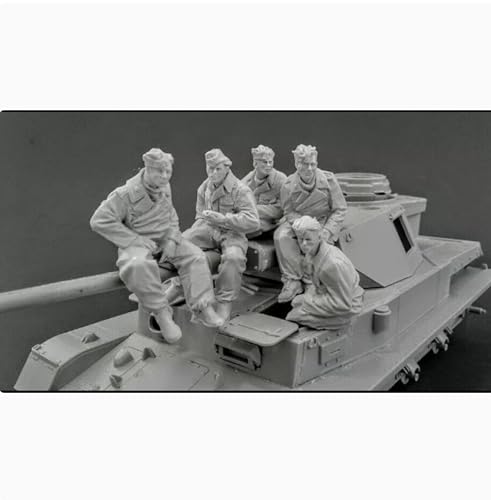 1/35 WWII Tank Soldier Resin Model Kit Unbemalter und unmontierter Soldier Resin Model Kit (5 Figuren, Keine Panzer) // X9W0S3 von FCBEL