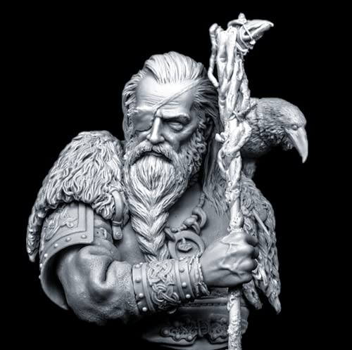 FCBEL 1/10 Antikes Zepter Magier Figur Büste Modell aus Resin, unmontiert und unbemalt Miniaturbausatz aus Druckguss/K72356A von FCBEL