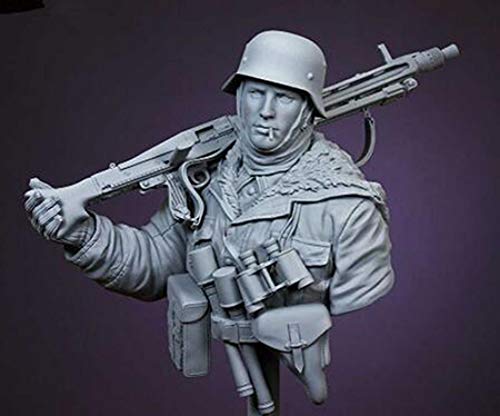 FCBEL 1/10 Unmontiertes und unbemaltes Resin-Charakterbüste-Modell des MG-Schützen aus dem 2. Weltkrieg, Miniaturbausatz/K7225A von FCBEL