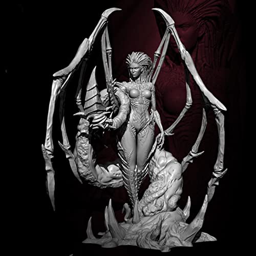 FCBEL 1/24 75mm Fantasy Alien Kreatur weiblicher Krieger Miniaturbausatz Resin Figur Druckgussmodell (mit Drachen) unmontierter und unbemalter Modellbausatz //L8152V von FCBEL