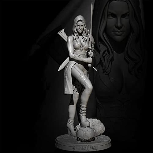 FCBEL 1/24 75mm Fantasy Church Female Warrior Miniatur Kit Resin Figure Die-Cast Model Unassembled and Unpainted Model Kit //L3185S von FCBEL