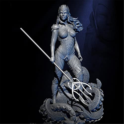 FCBEL 1/24 75mm Fantasy Deep Sea Queen Warrior Miniaturbausatz Resin Charakter Die-Cast Modell Unmontiert und unbemalt Modellbausatz //L3295S von FCBEL