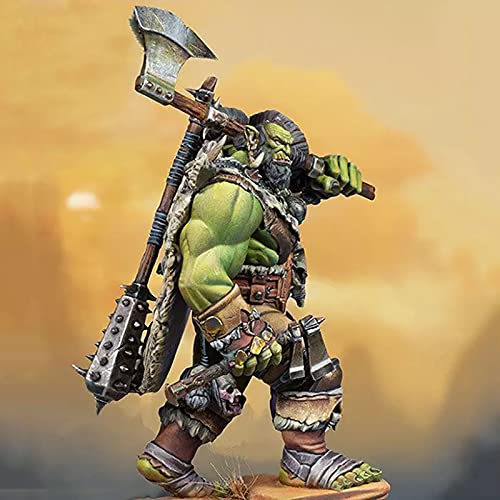 FCBEL 1/24 75mm alter Ork-Samurai-Harz-Charakter, Druckgussmodell, zerlegt und unbemalt Miniatur-Soldat-Bausatz/Y6298 von FCBEL