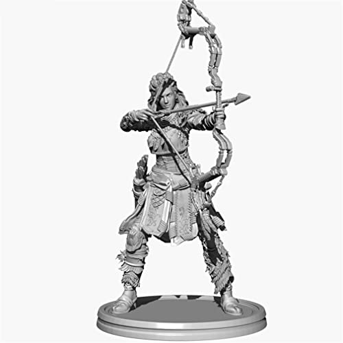 FCBEL 1/24 Ancient Fantasy Female Archer Warrior Miniature Kit Resin Soldier Figure Unmontierter und unbemalter Character Model Kit //Vj2-71 von FCBEL