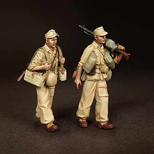 FCBEL 1/35 Infanterie-Miniaturmodellbausatz des Zweiten Weltkriegs (2 Personen) unmontierter und unbemalter Resin-Soldat-Druckguss-Bausatz //W9083T von FCBEL