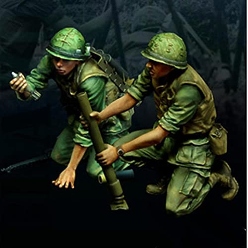 FCBEL 1/35 Vietnamkrieg US Soldat Resin Modell Soldat Bausatz (2 Personen) zerlegt und unbemalt Druckguss Miniaturbausatz //K3198A von FCBEL