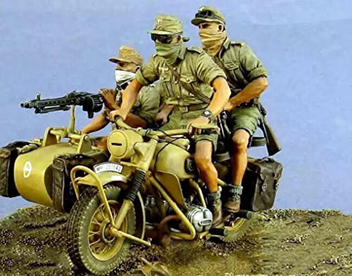 FCBEL 1/35 WWII Miniaturbausatz Resin Soldier Die-Cast Modell (3 Personen, kein Motorrad) unmontierter und unbemalter Modellbausatz//K0972A von FCBEL