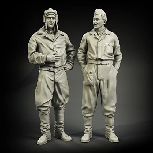 FCBEL 1/35 WWII Russischer Panzersoldat Miniaturmodellbausatz (2 Personen) Unmontierter und unbemalter Harzsoldaten Druckgussbausatz //W9061T von FCBEL