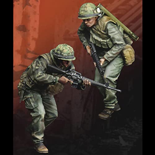 FCBEL 1/35 WWII US Commando Resin Model Soldier Bausatz (2 Personen) unmontierter und unbemalter Druckguss-Miniaturbausatz/K4279A von FCBEL